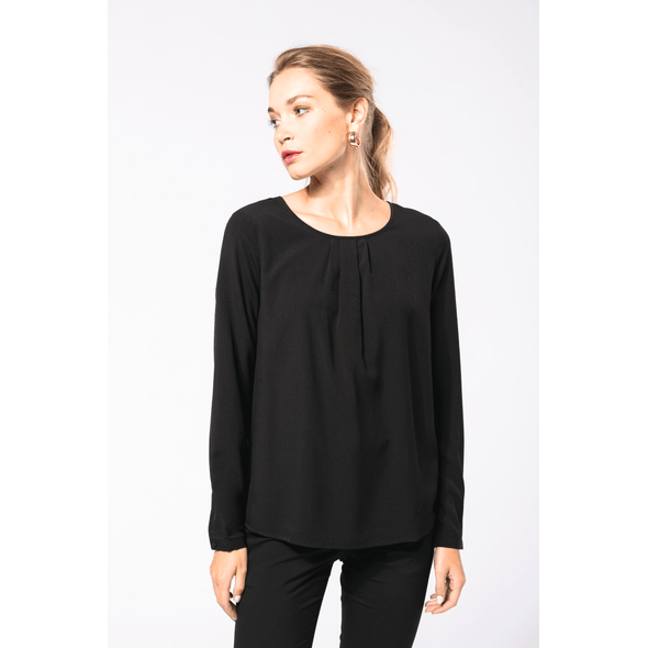 Kariban | Blusa a maniche lunghe in crêpe per donna Kariban | Blusa a maniche lunghe in crêpe per donna